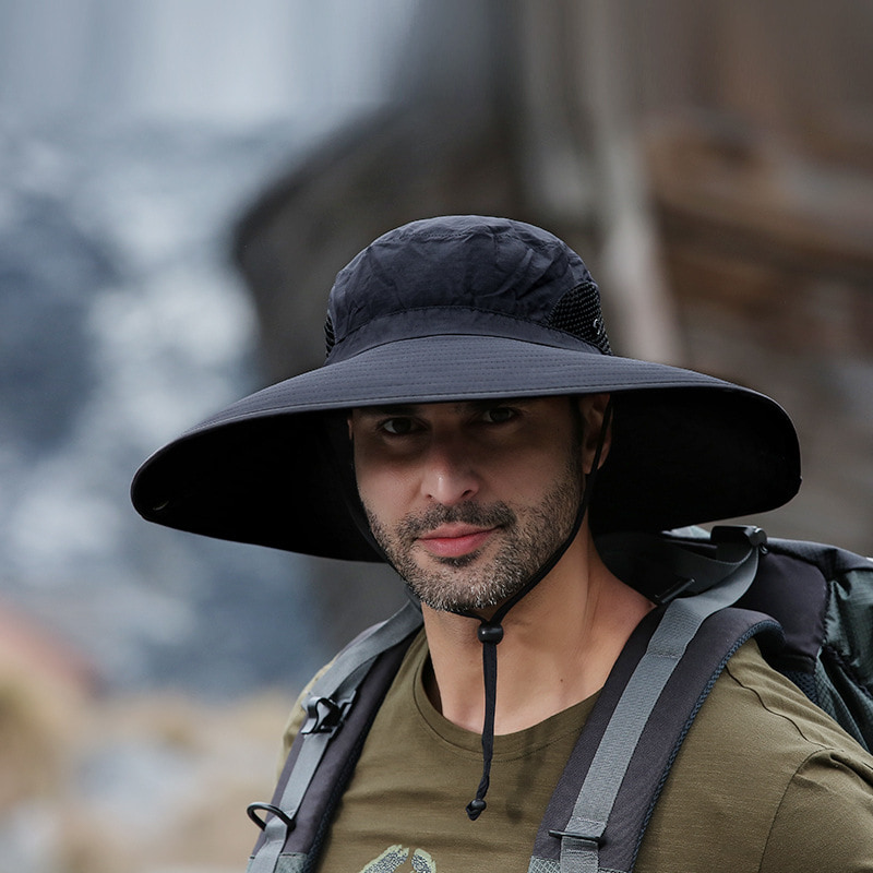 BK00028 Zonnebrandcrème grote dakrandhoed, waterdichte, sneldrogende emmerhoed BK00028 Zonnebrandcrème grote dakrandhoed, waterdichte, sneldrogende emmerhoed