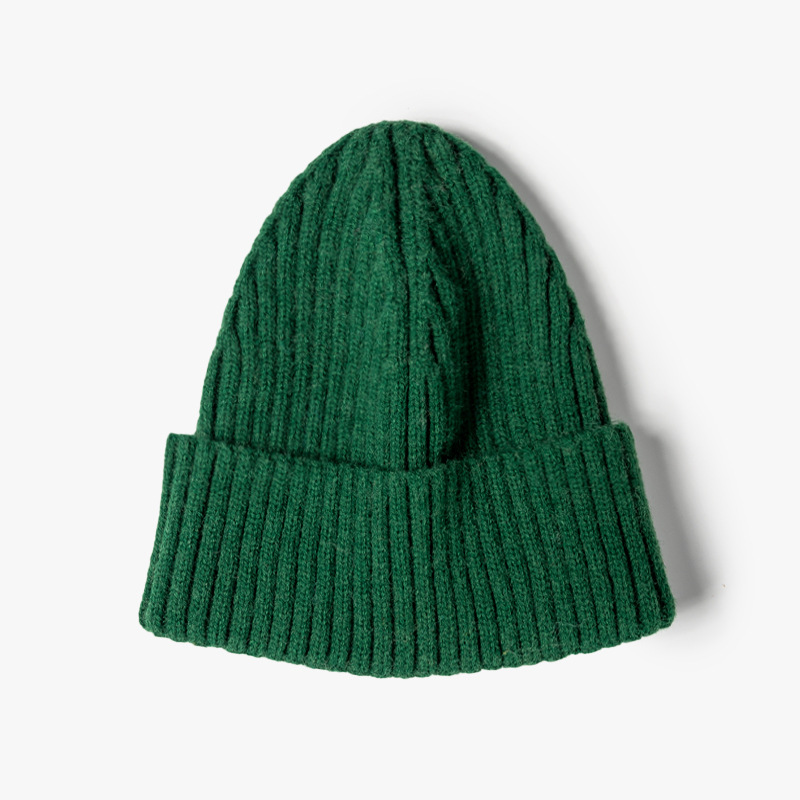 H00012 Gebreide muts voor volwassenen in pure kleur, lichte versie