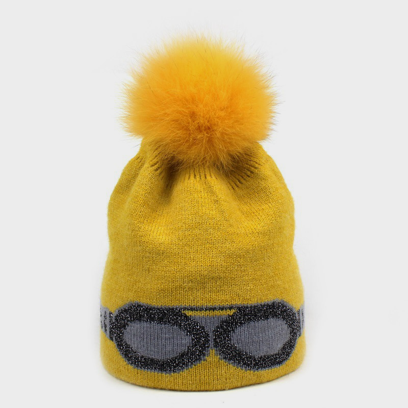 H00095 10% wol 90% geborsteld garen jacquard gebreide muts voor volwassenen