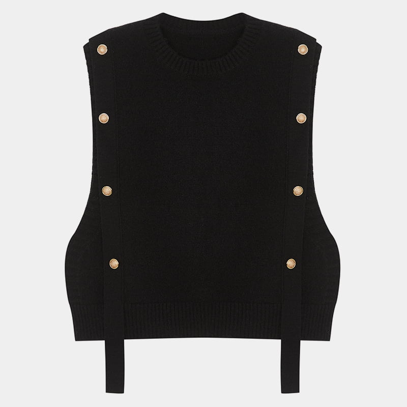 ML2217 Cool stijl mode vintage gebreid truivest