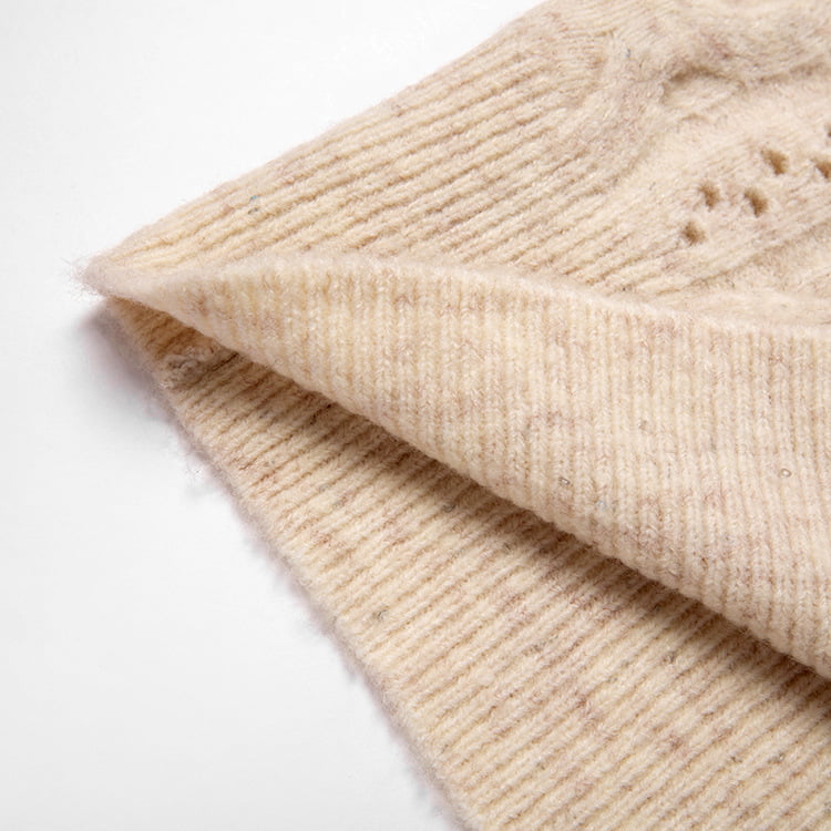 SM-K0012 Lente Herfst Polo-revers Effen kleur uitgeholde gebreide trui met onderkant SM-K0012 Lente Herfst Polo-revers Effen kleur uitgeholde gebreide trui met onderkant