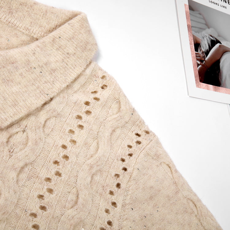 SM-K0012 Lente Herfst Polo-revers Effen kleur uitgeholde gebreide trui met onderkant SM-K0012 Lente Herfst Polo-revers Effen kleur uitgeholde gebreide trui met onderkant