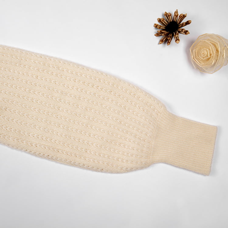 SM-K0020 Herfst-winterwolmix damesgebreide trui met ronde hals en lantaarnmouwen SM-K0020 Herfst-winterwolmix damesgebreide trui met ronde hals en lantaarnmouwen