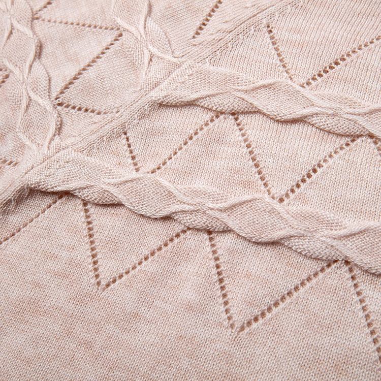 SM-K0042 Losse gebreide trui met lange mouwen Dun golvend hol gebreid dieptepunt SM-K0042 Losse gebreide trui met lange mouwen Dun golvend hol gebreid dieptepunt