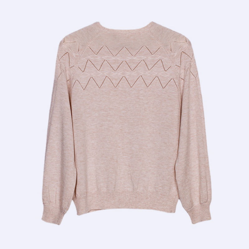 SM-K0042 Losse gebreide trui met lange mouwen Dun golvend hol gebreid dieptepunt SM-K0042 Losse gebreide trui met lange mouwen Dun golvend hol gebreid dieptepunt