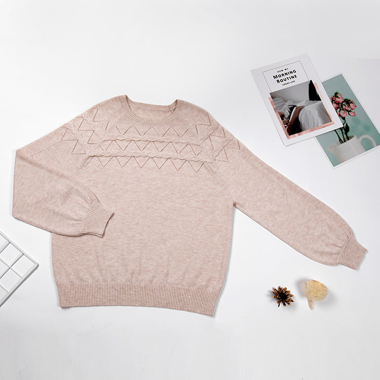 SM-K0042 Losse gebreide trui met lange mouwen Dun golvend hol gebreid dieptepunt SM-K0042 Losse gebreide trui met lange mouwen Dun golvend hol gebreid dieptepunt