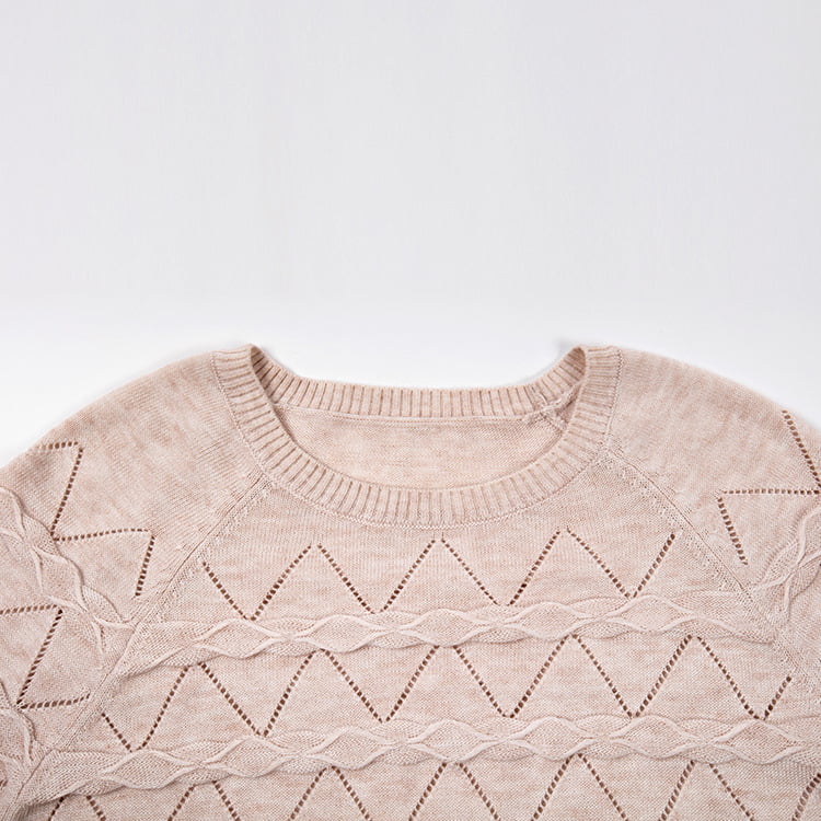 SM-K0042 Losse gebreide trui met lange mouwen Dun golvend hol gebreid dieptepunt SM-K0042 Losse gebreide trui met lange mouwen Dun golvend hol gebreid dieptepunt