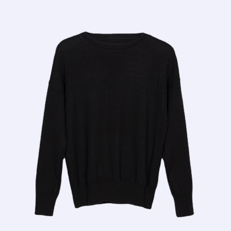 SM-K0048 Gebreide damestrui met alfabetjacquard en ronde hals en lange mouwen SM-K0048 Gebreide damestrui met alfabetjacquard en ronde hals en lange mouwen