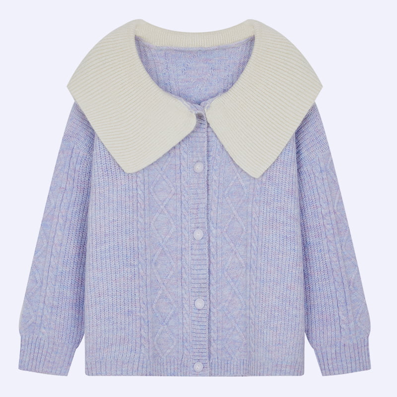 ML2205 Franse babykraag dame gebreide vestjas