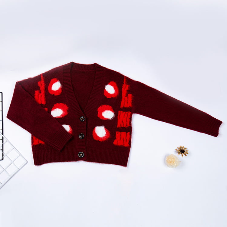 SM-K0030 Herfst/winter jacquard gevlekt contrastkleurig damesverdikt gebreid vest SM-K0030 Herfst/winter jacquard gevlekt contrastkleurig damesverdikt gebreid vest