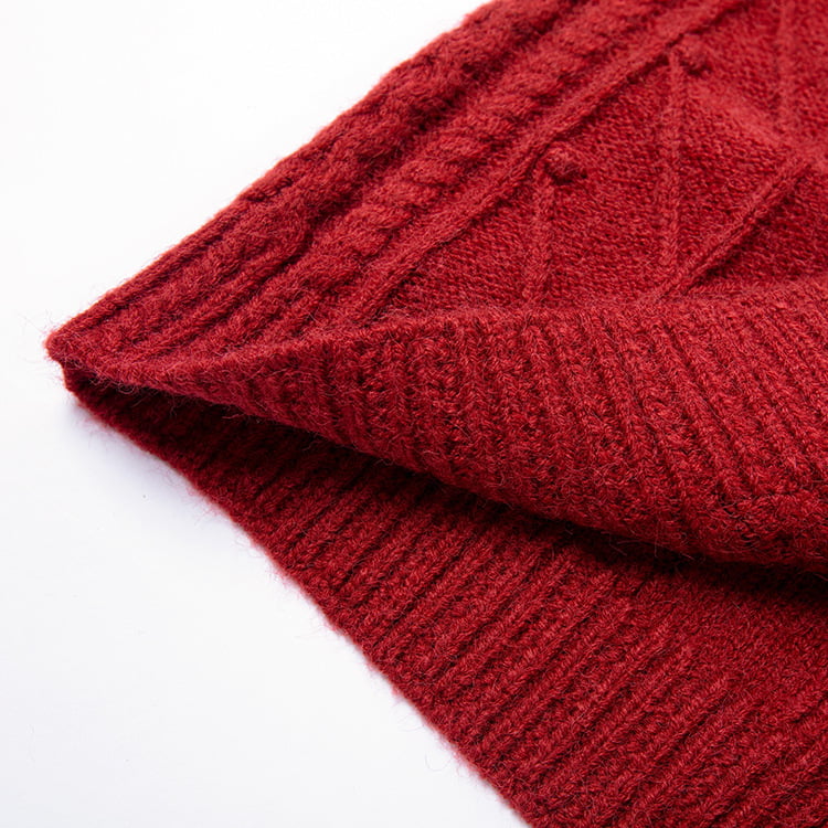 SM-K0034 Gebreid vest met één rij knopen, jacquard met ronde hals, herfst en winter SM-K0034 Gebreid vest met één rij knopen, jacquard met ronde hals, herfst en winter