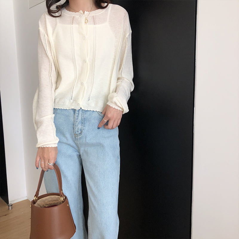 SM-K0014 Zomer Sunblock Gebreid Vest Dames Dun Airconditioner Shirt SM-K0014 Zomer Sunblock Gebreid Vest Dames Dun Airconditioner Shirt