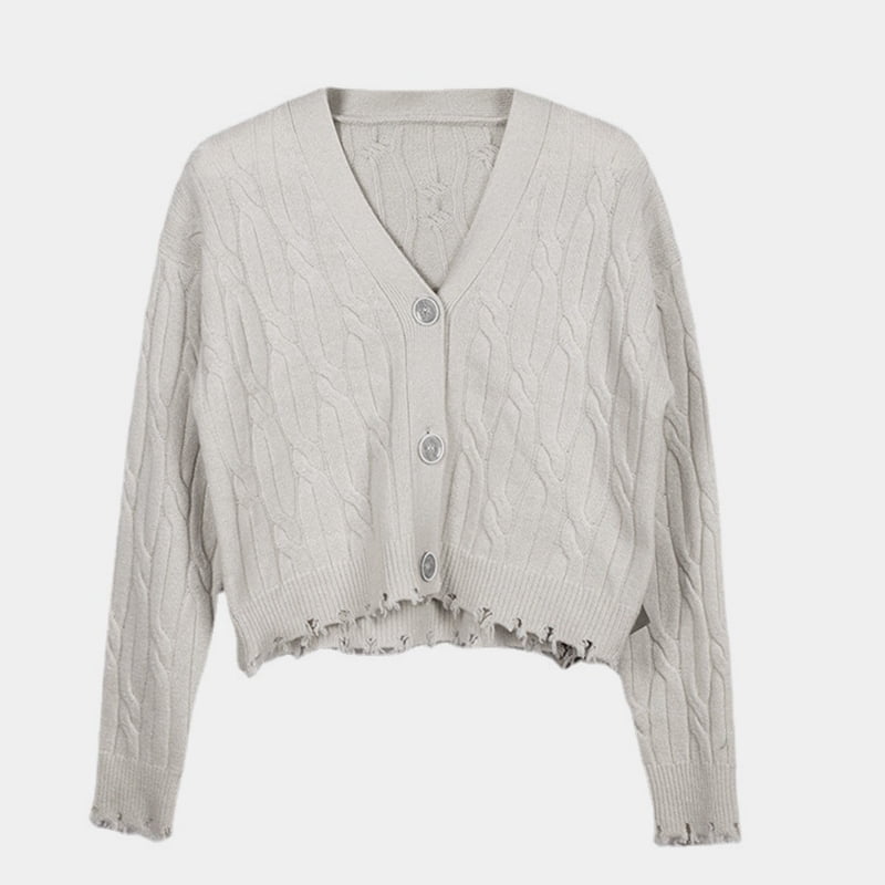 SM-K0013 Herfst/winter driedimensionaal gedraaid vest met V-hals