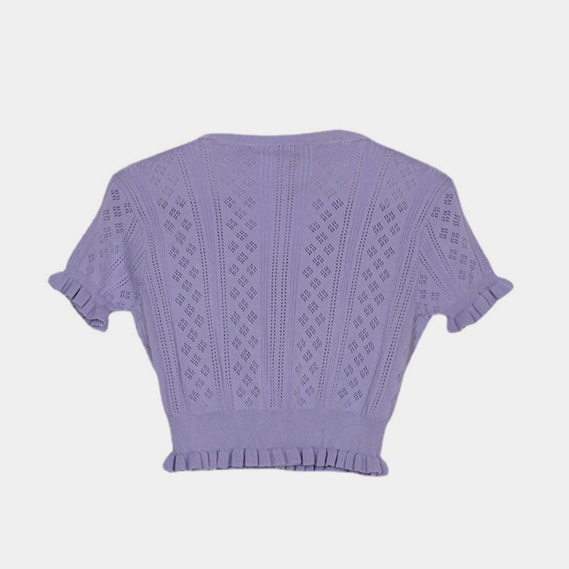 SM-K0015 Zomer korte, dunne korte mouw met V-hals, uitgehold ijszijde gebreid vest SM-K0015 Zomer korte, dunne korte mouw met V-hals, uitgehold ijszijde gebreid vest