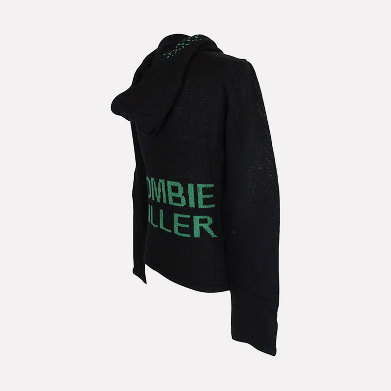 SM-K0098 Gebreide trui met capuchon en monogram. Dichtgebreide trui SM-K0098 Gebreide trui met capuchon en monogram. Dichtgebreide trui