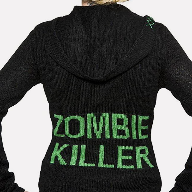 SM-K0098 Gebreide trui met capuchon en monogram. Dichtgebreide trui SM-K0098 Gebreide trui met capuchon en monogram. Dichtgebreide trui