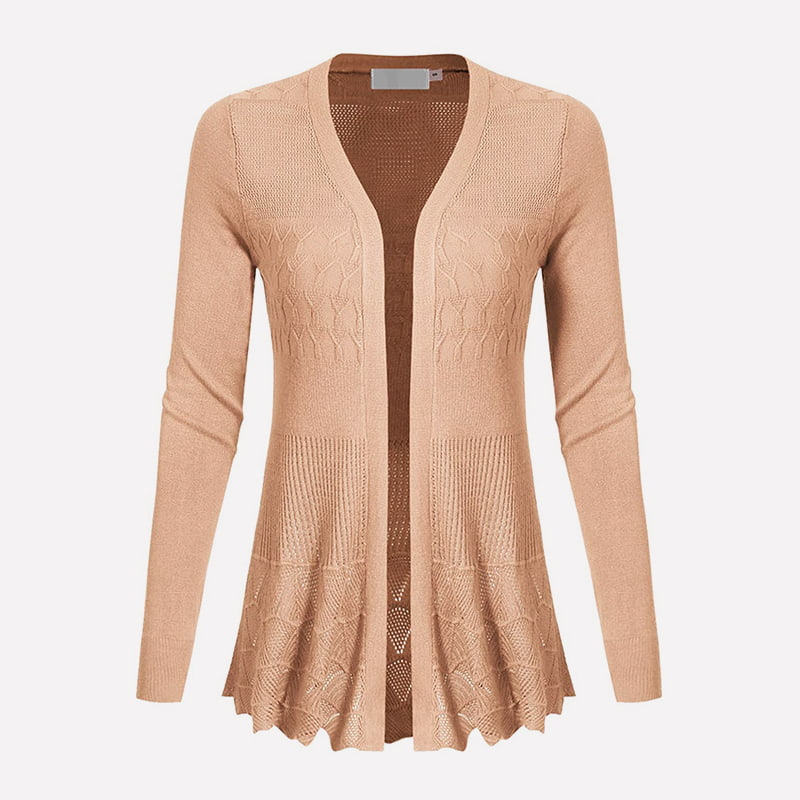 SM-K0072 Effen, halflang gebreid vest met V-hals en lange mouwen SM-K0072 Effen, halflang gebreid vest met V-hals en lange mouwen