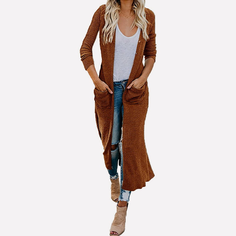 SM-K0074 V-hals lang effen met zakken gebreide vestjas SM-K0074 V-hals lang effen met zakken gebreide vestjas