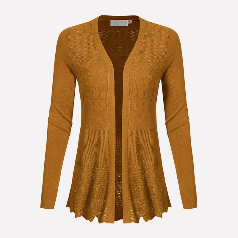 SM-K0072 Effen, halflang gebreid vest met V-hals en lange mouwen SM-K0072 Effen, halflang gebreid vest met V-hals en lange mouwen