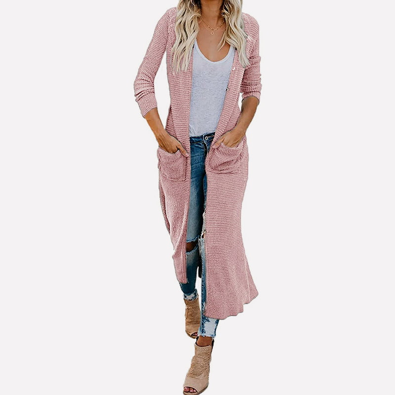 SM-K0074 V-hals lang effen met zakken gebreide vestjas SM-K0074 V-hals lang effen met zakken gebreide vestjas