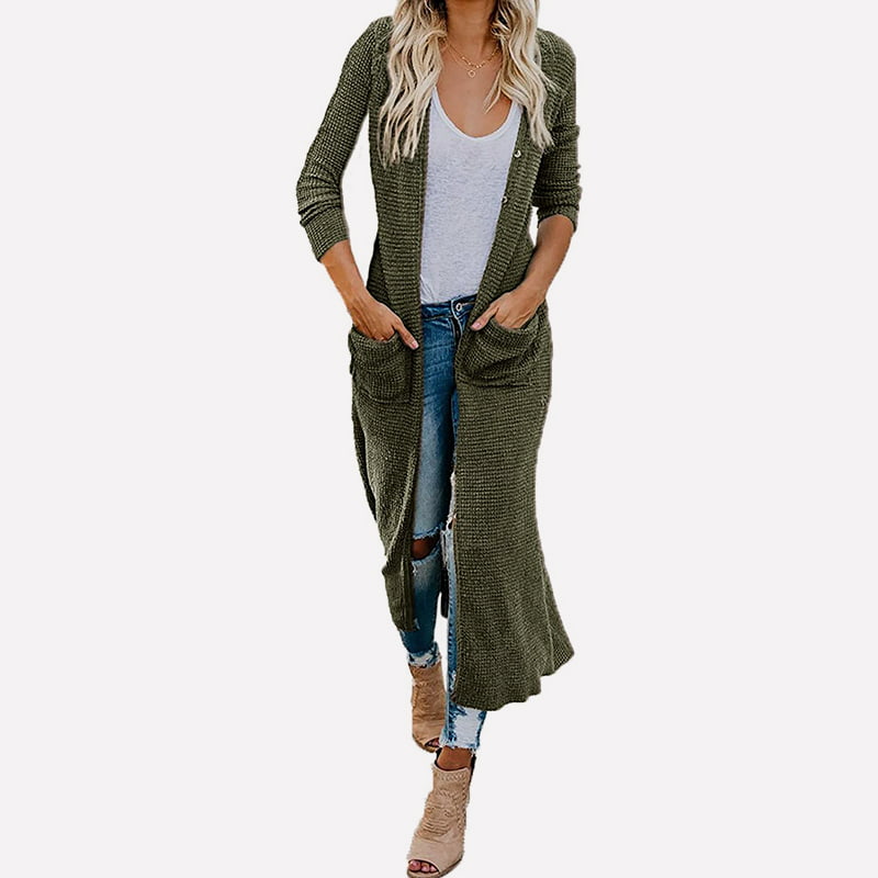 SM-K0074 V-hals lang effen met zakken gebreide vestjas SM-K0074 V-hals lang effen met zakken gebreide vestjas