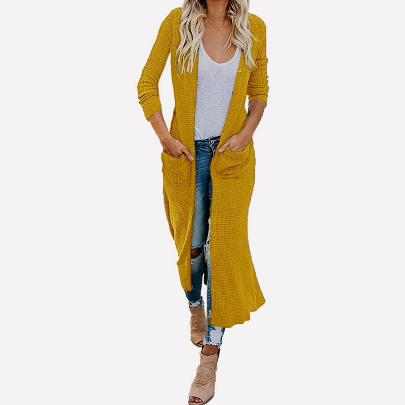 SM-K0074 V-hals lang effen met zakken gebreide vestjas SM-K0074 V-hals lang effen met zakken gebreide vestjas